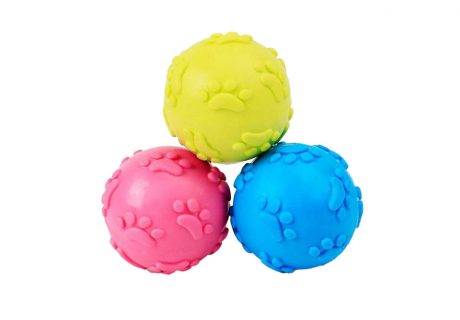 Игрушка резиновая для собаки «Мяч-лапка» 6 см